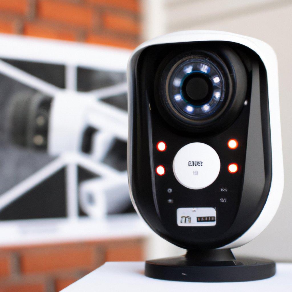 Slika prikazuje postopek montaže video nadzornega sistema Hikvision s poudarkom na kamerah in opremi.